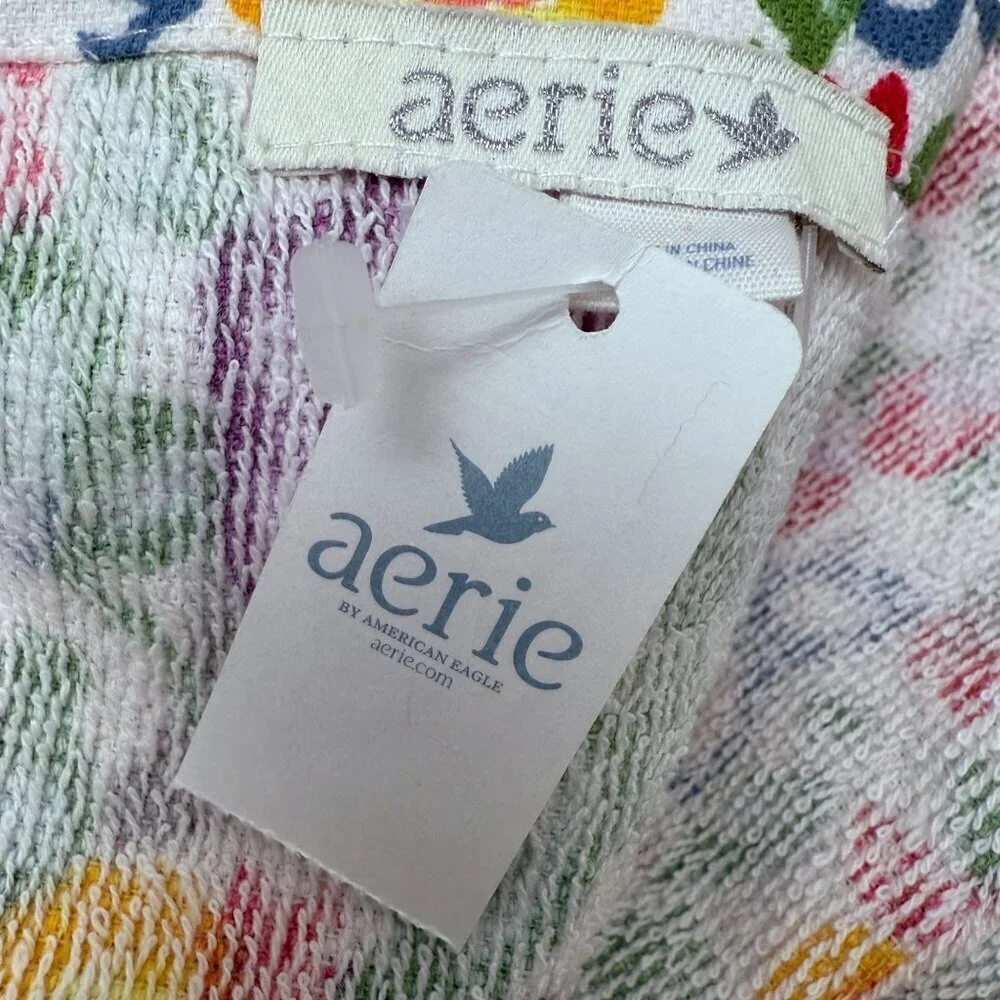 AERIE Beach Towel Logo Floral NEW